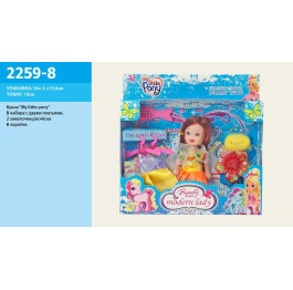 Кукла маленькая 2259-8 с одеждой, заколками, в кор