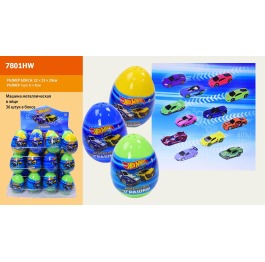 Машина металл 7801HW в яйце 6*9см, в боксе 32*25*2