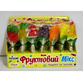 Леденец на палочке 'Фруктовый МИКС'   (48шт*12) УП
