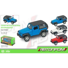 Машина металл 67325 'АВТОПРОМ' JEEP WRANGLER,откр.