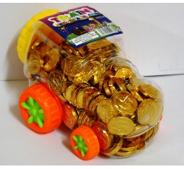 Шоколадные монеты цветные-машинки (540гр*12)УП