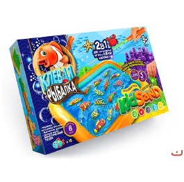 Игра настольная большая 'Клёвая рыбалка' и 'Кинетический песок' 2 в 1