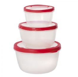Судочки пластик кругл. MP-0668 0.45/1,0/1.95л (3шт