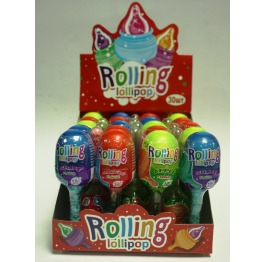 Драже в шаре на палочке 'ROLLING LOLLLIPOP' (30шт*