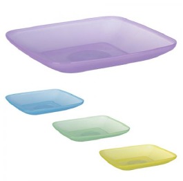 Тарелка квадратная пластиковая 19*19см PT-83306