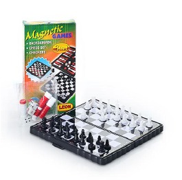 Игра шахматы 2831, 3 в 1 мал, в кор-ке, 13,5-7,5-2