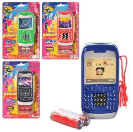 Телефон E71,10,5-5-2см, шнурок, муз, 4вида,на лист