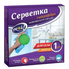 Салфетка микрофибра PrOK для стекла
