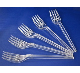 Вилка одноразовая прозрачная (100 шт) УП