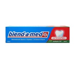 Зубная паста Blend-a-med 'Анти-кариес Мята' 100 мл. Зубная паста Blend-a-med 'Анти-кариес Мята' 100 мл.