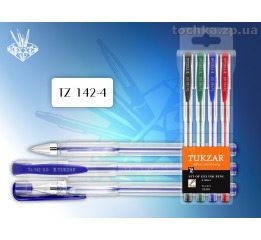 Набор гелевых ручек Tukzar, неон, 4 штуки, 4 цвета, 0.8 мм., 142-4