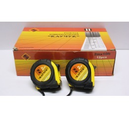 Рулетка №384-2М (284-2м) каучук 2м с мгн. металопл