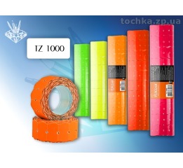 Ценник цветной флуоресцентный, фигурный (волнистый), 12,0x21,4 мм., 1000-1