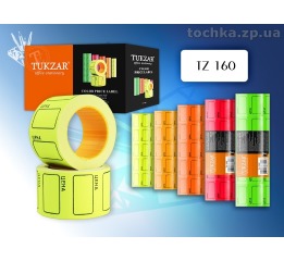 Ценник цветной флуоресцентный Tukzar, 25,0x37,0 мм., 5 цветов, 160 Ценник цветной флуоресцентный Tukzar, 25,0x37,0 мм., 5 цветов, 160