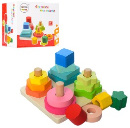Деревянная игрушка Геометрика MD 1190  в кор-ке, 1