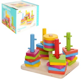 Деревянная игрушка Пирамидка-ключ MD 0061 14,5-14,