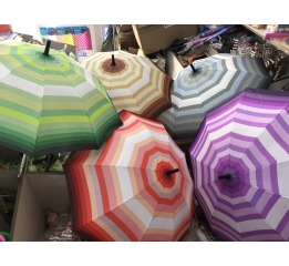 Зонт -трость в полоску женский