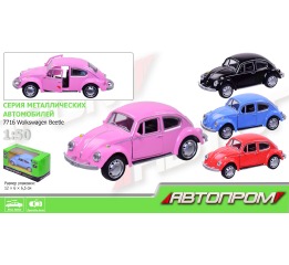Машина металл 7716 'АВТОПРОМ', Wolkswagen Beetle,М