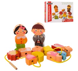 Деревянная игрушка Шнуровка MD 1248  фигурки, в ко