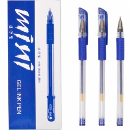 Ручка гелевая синяя 168, 0,5мм (12 шт)УП