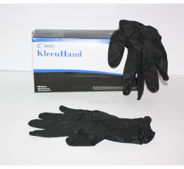 Перчатки нетриловые KleenHand(черные) р.M,L(50пар)