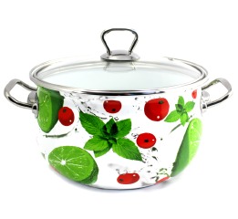 Кастрюля эмаль.5,7л'Мохито' Турция