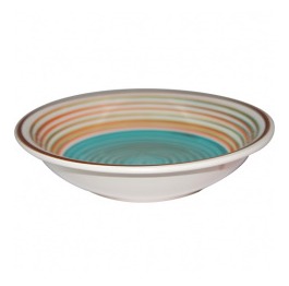 Тарелка  Полоска голубая  22см суп керамика