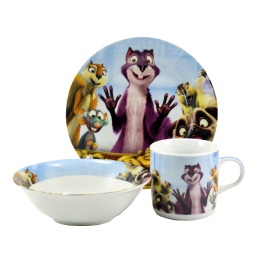 Набор фарф.детский 3-пр Белка