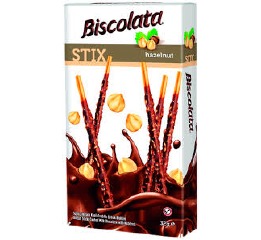 Соломка'Biscollata Stix Milky'фундук 32г(12шт*4)Ш
