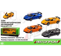 Машина металл 3204  'АВТОПРОМ',1:32,4 цвета,откр.д