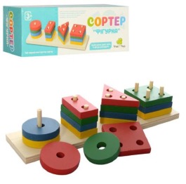 Деревянная игрушка Геометрика MD 0715  16дет, в ко