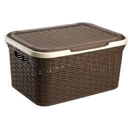 Корзина Ротанг с крышкой 28,5*20*12,5см,6л(Турция)