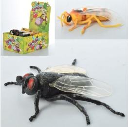 Насекомое A125-DB муха/пчела,13см, 36шт (2вида) в