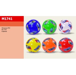 Мяч футбол M1741  №5, 310 грамм, PVC, 6 цветов