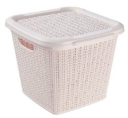 Корзина Вязка с крышкой (30*30*27.5) 15л (Турция)