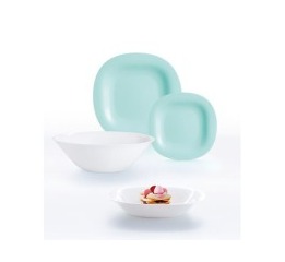Набор посуды 19 пр 'CARINE LIGHT TURQUOISE & WHITE