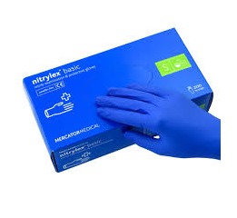 Перчатки нитриловые basic M синие (50пар)ШТ