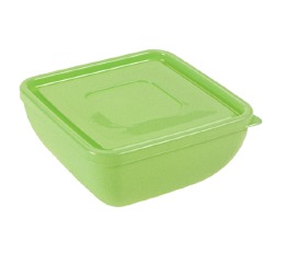 Миска с крышкой 1,2л (16х16х7,5см) прямоуг.