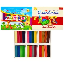 Пластилин 24цв.370гр'Тетрада' шоу бокс