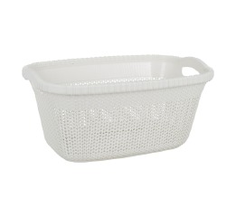 Корзина д/белья WHITE 40 л