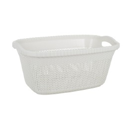 Корзина д/белья WHITE 40 л