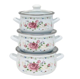 Набор  эмаль.3пр 'Роза' 1,8л/2,4л/3,3л