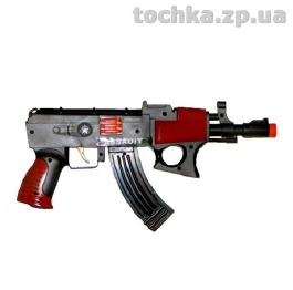 Автомат 3318 трещотка, 2 вида, в кульке, 17-13см