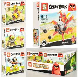Конструктор SENCO 'Crazy Birds', 4 вида 719-3