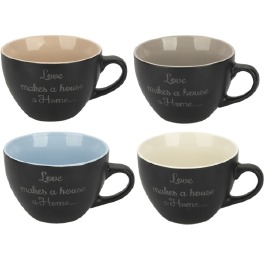 Чашка 'COFFEE BLACK JUMBO' в ассорт 460 мл