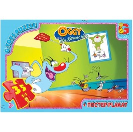 GP-OG01 Пазли ТМ 'G-Toys' із серії 'Оггі та кукара