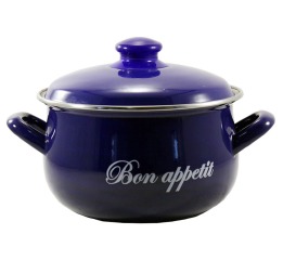 Кастрюля эмаль'Bon Appetit BLUE'5,0л,22см(Турция)