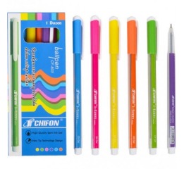 Ручка масляная CP- 803  синяя полосатая