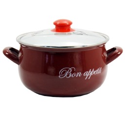 Кастрюля эмаль. 4,0л'Bon Appetit RED'20см(Турция)