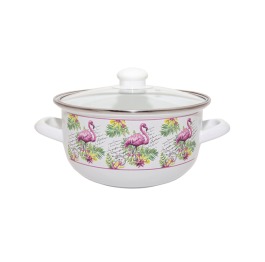 Кастрюля эмаль'Fiamingo'1,8л, 16см (Турция)